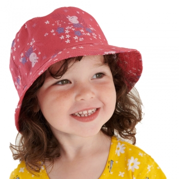 Regatta Girls Peppa Coolweave Cotton Summer Bucket Hat 4-6 Years