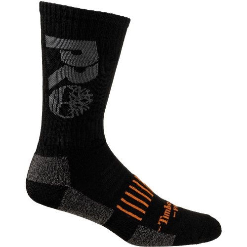 Timberland Pro Mens Big Logo Half Cushion 3 Pack Crew Socks Extra Large