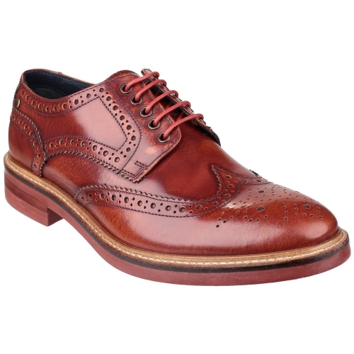 Base London Mens Woburn Hi-Shine Leather Laced Brogue Shoes UK Size 7 (EU 41)