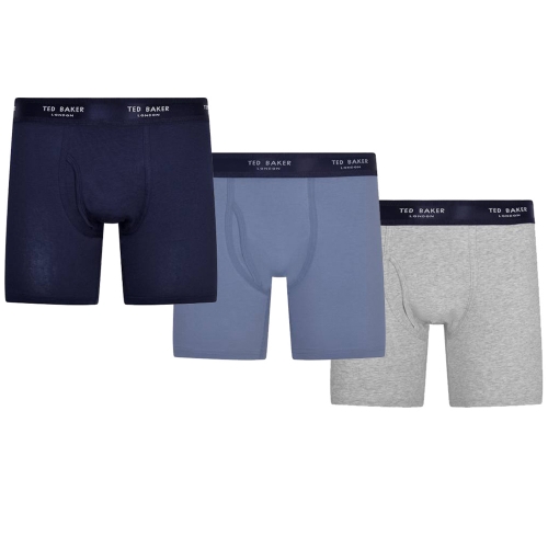 Ted Baker Mens 3 Pack Breathable Cotton Boxer Shorts Large- Waist 36-38', (92-97cm)