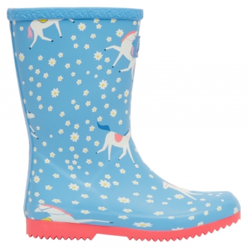 Joules Girls Roll Up Flexible Lightweight Wellington Boots UK Size 8 (EU 25, US 9)