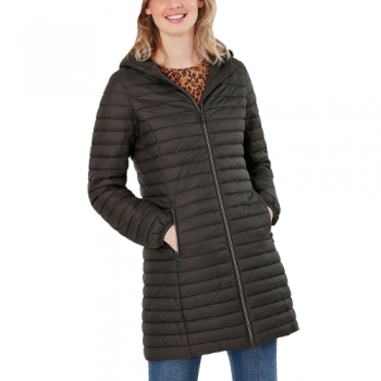 Joules Womens Snug Long Packable Showerproof Hooded Coat UK 16- Bust 42', (106cm)