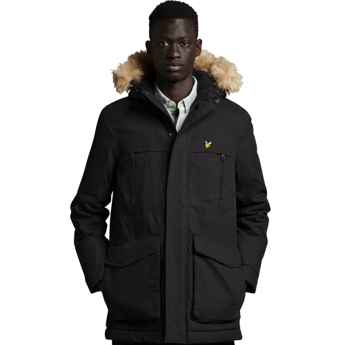 Lyle & Scott Mens Winter Weight Micro Fleeced Parka Coat S - Chest 36-38' (91-96cm)