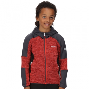 Regatta Boys Dissolver V Marl Knit Hooded Fleece Jacket 11-12 Years - Chest 75-79cm