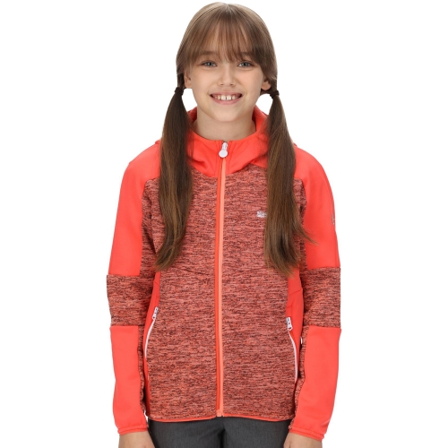 Regatta Girls Dissolver V Marl Knit Hooded Fleece Jacket 11-12 Years - Chest 75-79cm (Height 146-152cm)