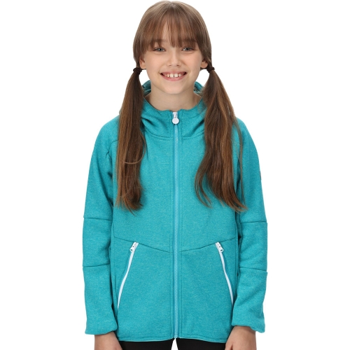 Regatta Girls Maxwell Hooded Reflective Fleece Jacket 11-12 Years - Chest 75-79cm (Height 146-152cm)