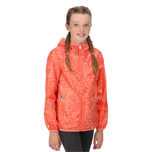 Regatta Boys & Girls Printed Lever Waterproof Breathable Jacket 13 Years