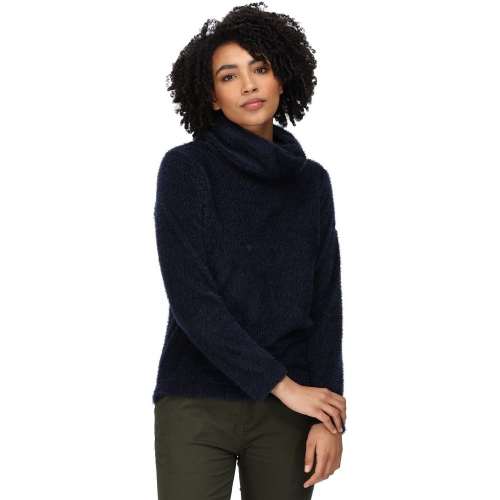 Regatta Womens Hedda Cowl Neck Knit Effect Fleece Sweat 8 - Bust 32' (81cm)