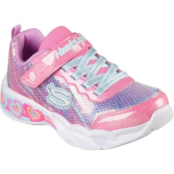 Skechers Girls Sweetheart Lights Lets Shine Trainers UK Size 13.5 (EU 33)