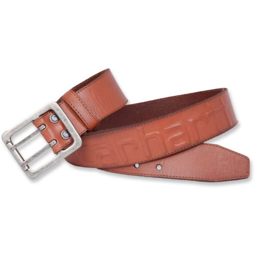 Carhartt Mens Leather Logo Belt Waist 34' (86.36cm)