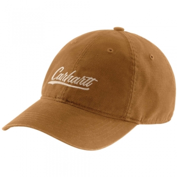 Carhartt Womens Canvas Script Medium Profile Graphic Cap One Size