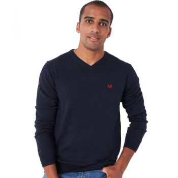 Crew Clothing Mens Classic Organic Cotton V Neck Jumper S - Chest 38-39.5'