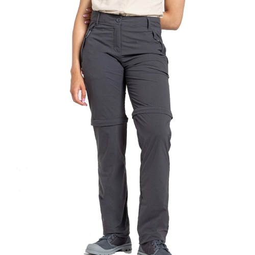 Craghoppers Womens NosiLife Pro Convertible Walking Trousers 12L - Waist 28' (71cm), Inside Leg 33'