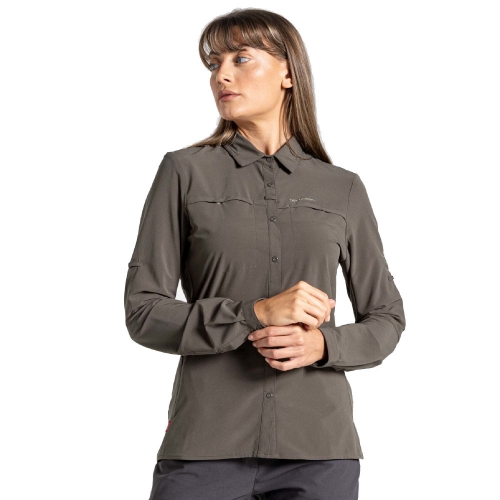 Craghoppers Womens NosiLife Pro Long Sleeve Walking Shirt 10 - Bust 34' (86cm)