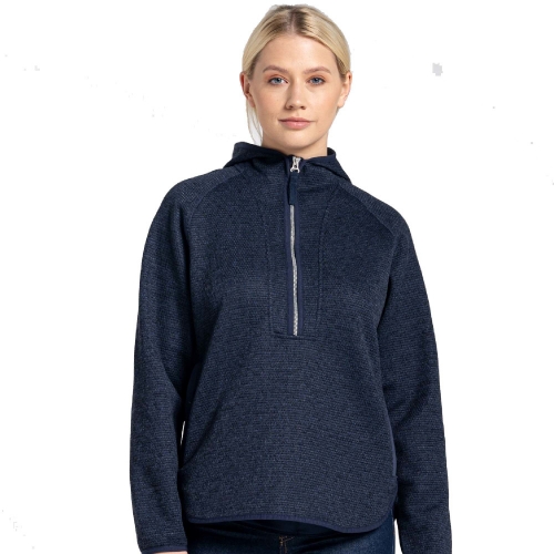 Craghoppers Womens Elena Hooded Half Zip Fleece Jacket 10 - Bust 34' (86cm)