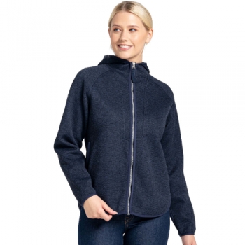 Craghoppers Womens Elena Hooded Full Zip Fleece Jacket 14 - Bust 38' (97cm)