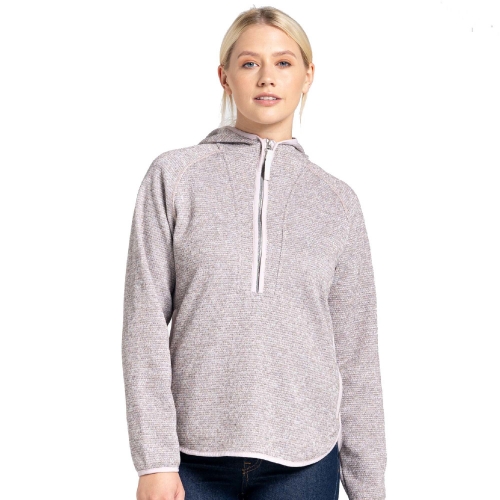 Craghoppers Womens Elena Hooded Half Zip Fleece Jacket 8 - Bust 32' (81cm)