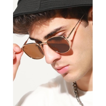 ZAFUL Men Classic Small Frame Metal Sunglasses