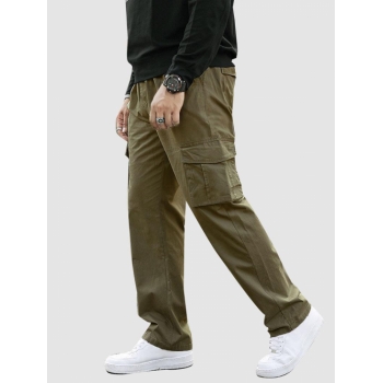 ZAFUL Men's Drawstring Applique Cargo Pants Xl Coffee