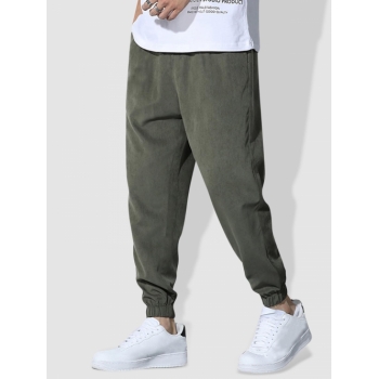 ZAFUL Men's Drawstring Pocket Jogger Pants Xl Dark forest green