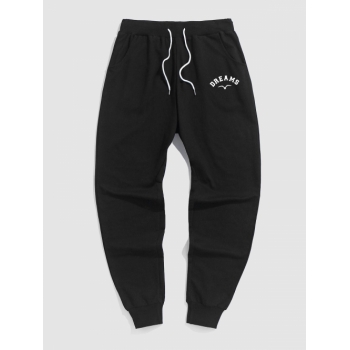 ZAFUL Men's Bird and DREAMS Graphic Printed Jogger Sweatpants S Black