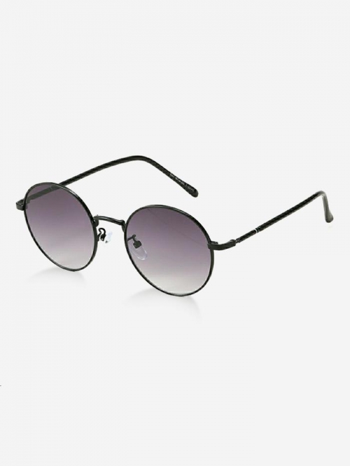 Fashion Women Simple Style Circular Shape Metal Sunglasses