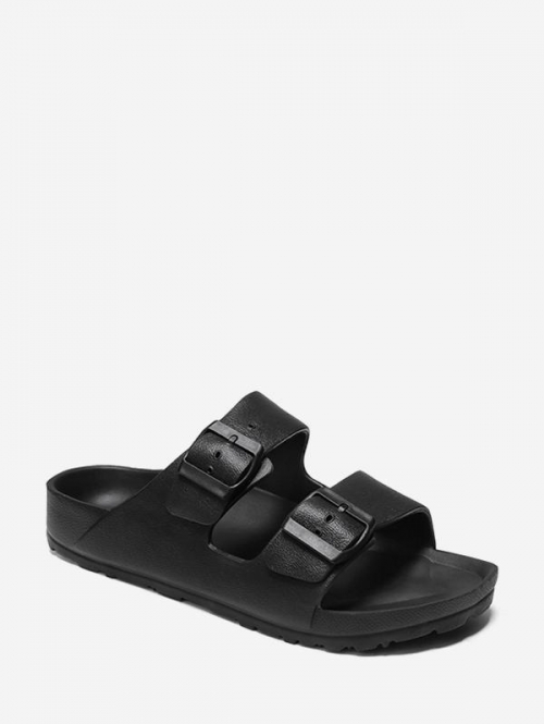 Men Double Buckle Strap Summer Sandals