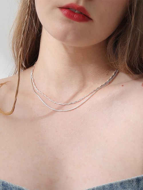 Double-layer Chain Necklaces Set For Women