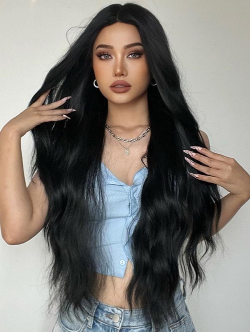 zaful Extra Long Fluffy Wavy Synthetic Wig