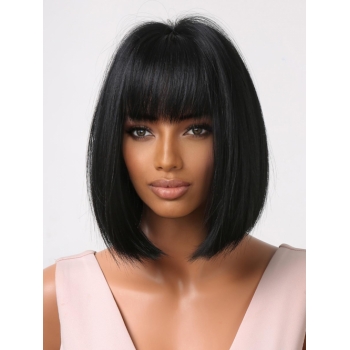 zaful Full Bang Bob Haircut Straight Synthetic Wig