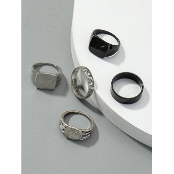 5Pcs Simple Rings Set