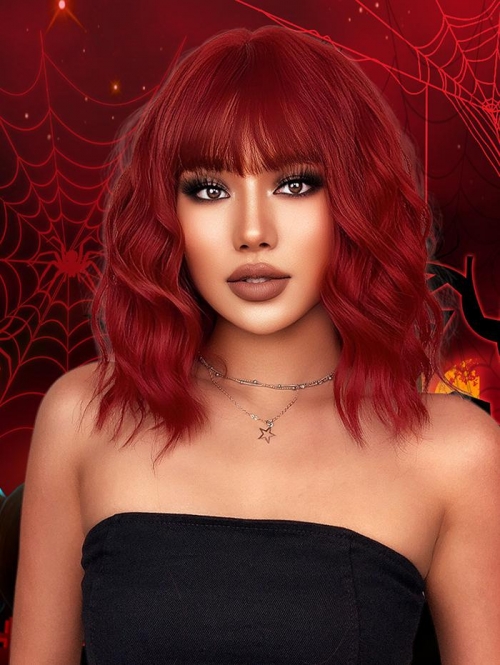 zaful Synthetic See-through Bang Shoulder Length Halloween Party Wig