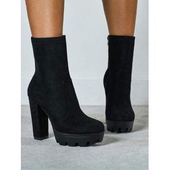 ZAFUL Women Chunky Heel Platform Ankle Boots