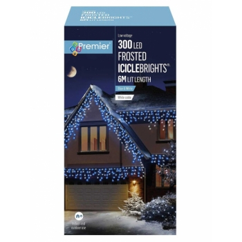 Premier 300 Multi Action LED Frosted Iciclebrights (Blue & White)