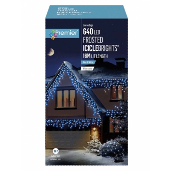 Premier 640 Multi Action LED Frosted Iciclebrights (Blue & White)