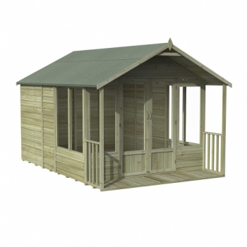 Forest Garden 8x12 Oakley Overlap Apex Pressure Treated Summerhouse