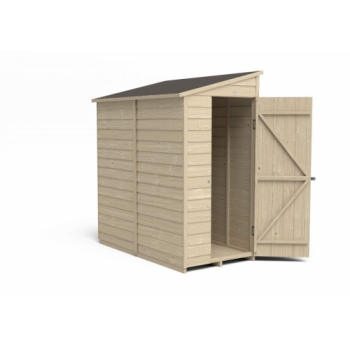 Forest Garden 6x3 Pent Overlap Pressure Treated Wooden Garden Shed (No Window / Installation Included)