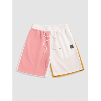 ZAFUL Colorblock Drawstring Sport Sweatshorts L