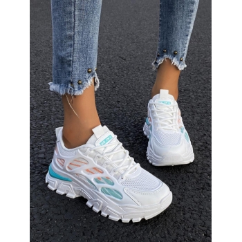 Women Graphic Mesh Chunky Sneakers