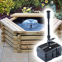 Norlog Instalog Raised Wooden Pond (50 Gallons) + UV Pump