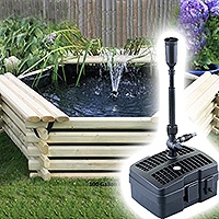 Norlog Instalog Raised Wooden Pond (100 Gallons) + UV Pump