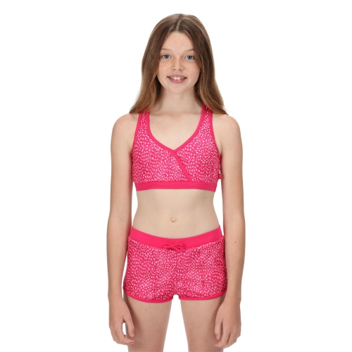 Regatta Girls Hosanna Racer Back Printed Bikini Swim Top 11-12 Years - Chest 75-79cm (Height 146-152cm)