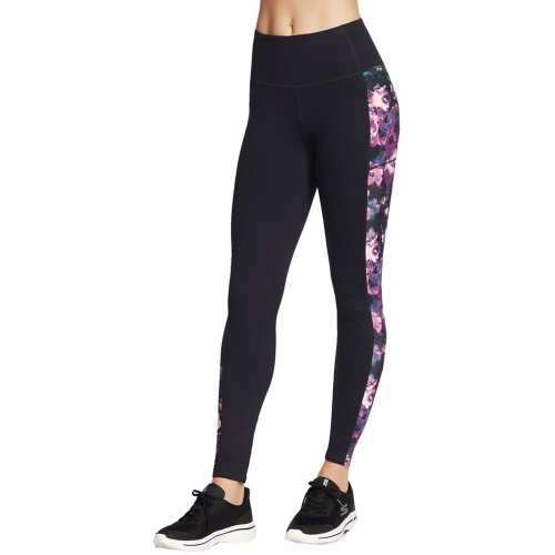 Skechers Womens Gowalk Linear High Waisted Floral Leggings Large