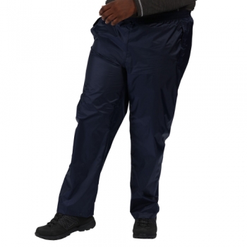 Regatta Mens Pack It Waterproof Overtrousers Navy 3XL - Waist 46-48' (117-122cm)