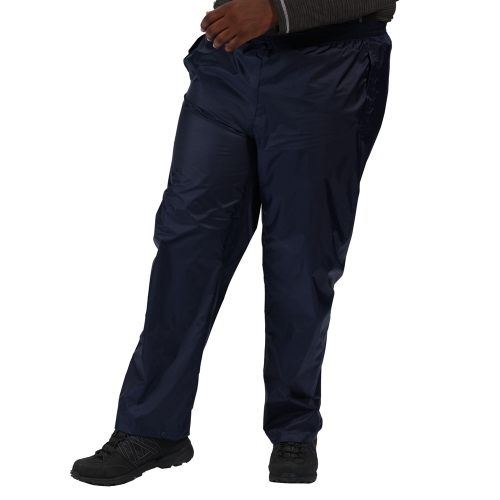 Regatta Mens Pack It Waterproof Overtrousers Navy XXL - Waist 42-44' (107-112cm)