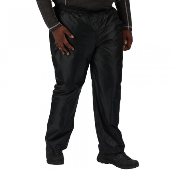 Regatta Mens Pack It Waterproof Overtrousers Black