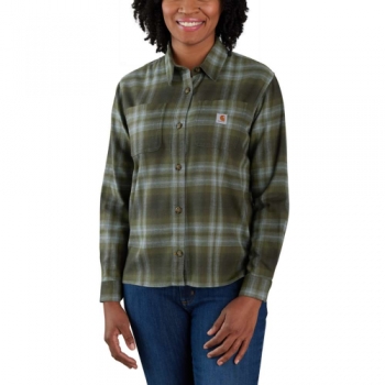 Carhartt Womens Midweight Flannel Long Sleeve Plaid Shirt L - Bust 38.5-40' (98-102cm)