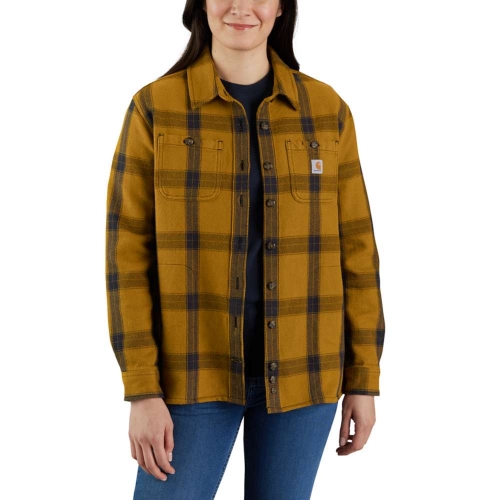 Carhartt Womens Heavyweight Twill Long Sleeve Plaid Shirt L - Bust 38.5-40' (98-102cm)