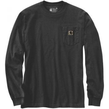 Carhartt Mens Pocket Camo C Graphic Long Sleeve T Shirt XXL - Chest 50-52' (127-132cm)