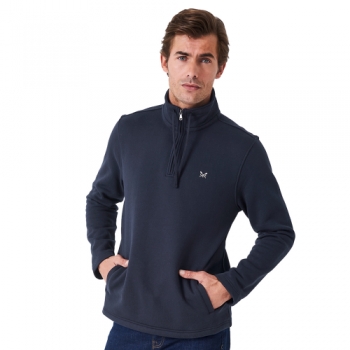 Crew Clothing Mens Coastal Half Zip Sweatshirt L - Chest 42-43.5'